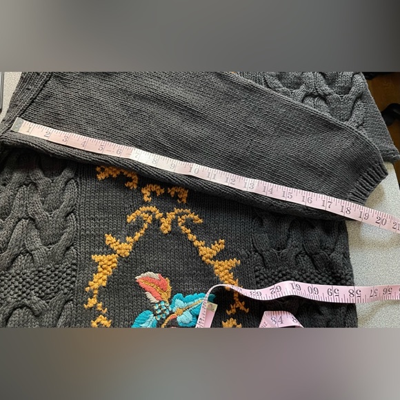 New Edition Grey Cotton Cable Knit Sweater Size Medium - Picture 15 of 15